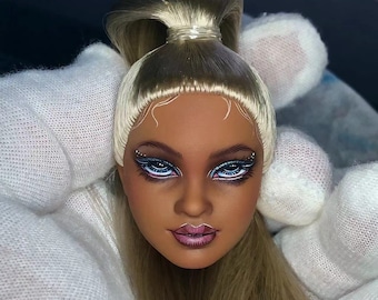 PaperArk - Goblin - OOAK Custom Art Doll Repaint Barbie Head