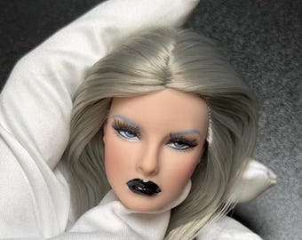 PaperArk - Domi - OOAK Custom Art Doll Repaint Agnes doll head Fashion Royalty Integrity Toys. (only a head)