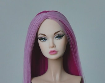 PaperArk - JuneJune - OOAK Custom Art Doll Repaint Poppy Parker doll head Fashion Royalty Integrity Toys (only a head)