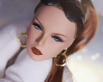 PaperArk - Kasumi - OOAK Custom Art Doll Repaint head Fashion Royalty Integrity Toys (only a head)