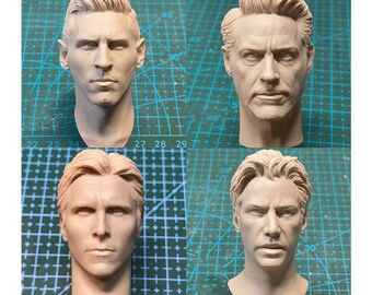 PaperArk - Leone - Messi/ Iron Man/ Bale/  Constantine Action Figure OOAK 1/6 Custom Art Doll Original White Head Sculpt