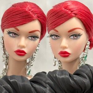 PaperArk - Lucy - OOAK Bambola d'arte personalizzata Ridipinta Testa di bambola Poppy Parker Fashion Royalty Integrity Toys NuFace