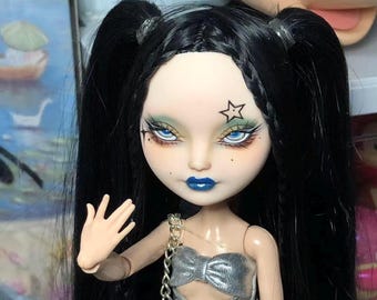 PaperArk - Goblin - OOAK Custom Art Doll Repaint Ever After High Apple White Doll (head+body+outfits)