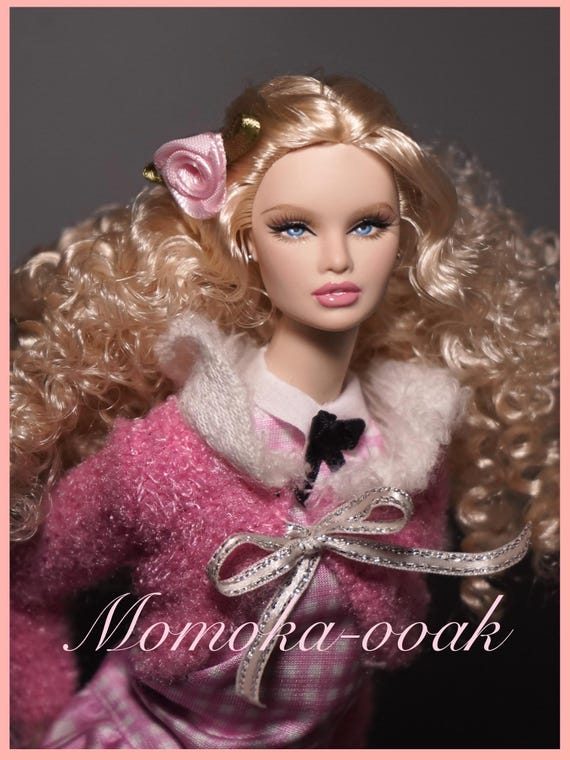 PaperArk - Momoka - OOAK Custom Art Doll Repaint Erin Poppy Parker doll head Fashion Royalty Integrity Toys NuFace
