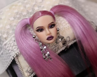PaperArk - Eiko - OOAK Custom Art Doll Repaint Poppy Parker doll head Integrity Toys (only a head)