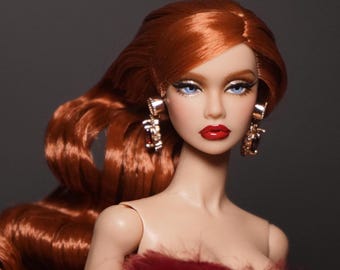 PaperArk - Momoka - OOAK Custom Art Doll Repaint Poppy Parker doll head Fashion Royalty Integrity Toys NuFace