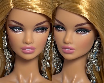 PaperArk - Lucy - OOAK Custom Art Doll Repaint Erin Poppy Parker doll head Fashion Royalty Integrity Toys NuFace