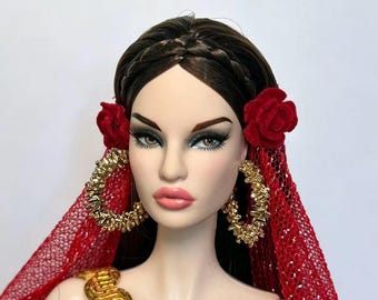 PaperArk - Tina - OOAK Custom Art Doll Repaint head Fashion Royalty nuface rayna Integrity Toys (only a head)