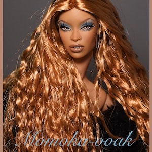 PaperArk - Momoka - OOAK Custom Art Doll Repaint Adele Poppy Parker doll head Fashion Royalty Integrity Toys