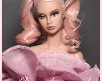 PaperArk - Momoka - OOAK Custom Art Doll Repaint Poppy Parker doll head Fashion Royalty Integrity Toys NuFace