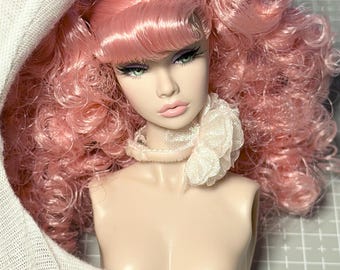 PaperArk - Lucy - Boneca de Arte Personalizada OOAK Repintada - Cabeça da boneca Poppy Parker - Fashion Royalty - Integrity Toys - NuFace