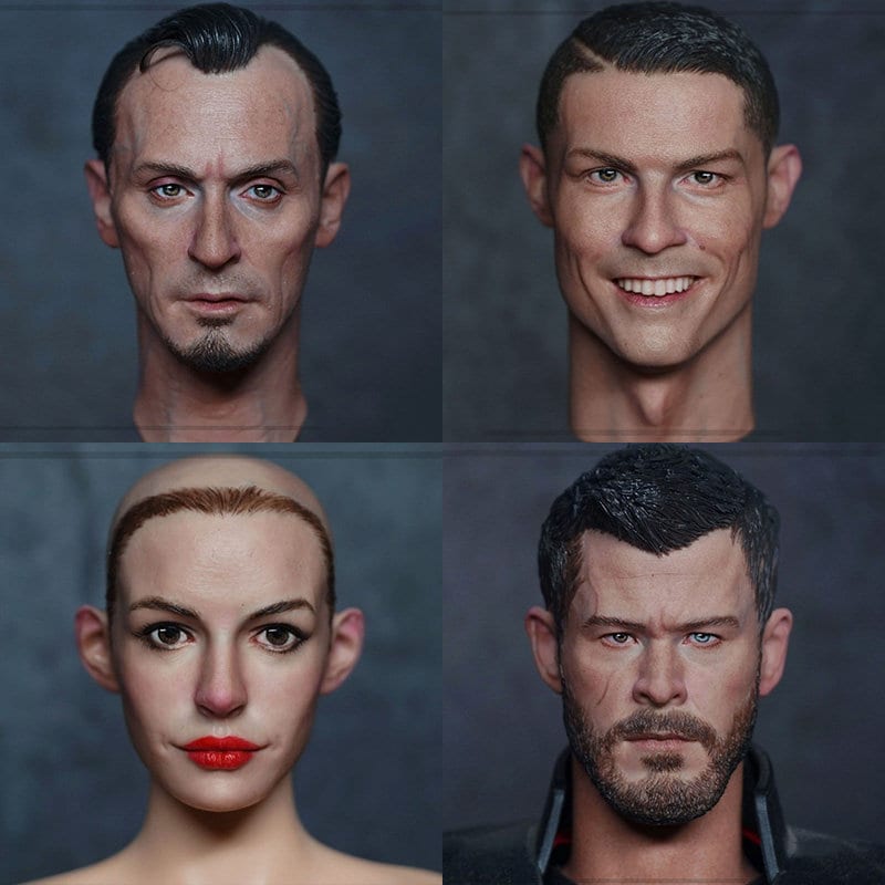 PaperArk - Leone -  Action Figure OOAK 1/6 Custom Art Doll Repaint Head Sculpts (only repaint)