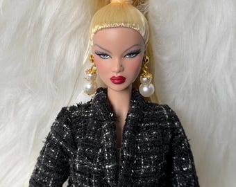 PaperArk - Domi - Cabeça de boneca personalizada OOAK repintada da Poppy Parker Ayumi, da Fashion Royalty Integrity Toys. (apenas a cabeça)