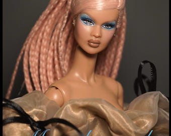 PaperArk - Momoka - OOAK Custom Art Doll Repaint Nadja Poppy Parker doll head Fashion Royalty Integrity Toys NuFace