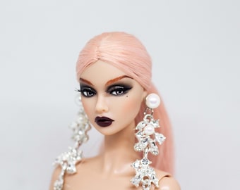 PaperArk - Uni - Boneca de Arte Personalizada OOAK Repintada - Cabeça da Poppy Parker - Fashion Royalty - Integrity Toys - NuFace