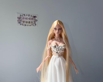 PaperArk - Dulcie - OOAK Custom Art Doll Repaint Agnes Fashion Royalty Integrity Toys NuFace ( full set)