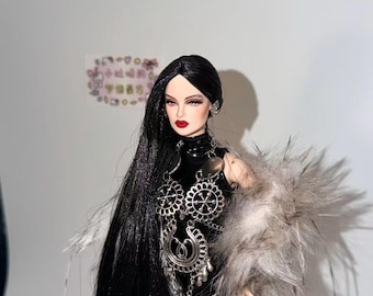 PaperArk - Dulcie - OOAK Custom Art Doll Repaint Violaine Fashion Royalty Integrity Toys NuFace ( full set)