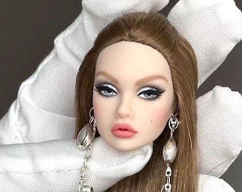 PaperArk - Tiaotiao - Muñeca de arte personalizada OOAK, cabeza de muñeca repintada Poppy Parker Fashion Royalty Integrity Toys NuFace