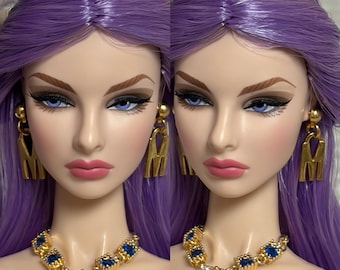 PaperArk - Lucy - OOAK Custom Art Doll Repaint Agnes Poppy Parker doll head Fashion Royalty Integrity Toys NuFace