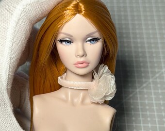 PaperArk - Lucy - Boneca de Arte Personalizada OOAK Repintada - Cabeça da boneca Poppy Parker - Fashion Royalty - Integrity Toys - NuFace
