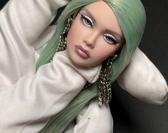 PaperArk - Domi - OOAK Custom Art Doll Repaint Poppy Parker doll head Fashion Royalty Integrity Toys. (only a head)