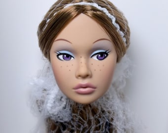 PaperArk - Panini - OOAK Custom Art Doll Repaint Poppy Parker doll head Fashion Royalty Integrity Toys NuFace