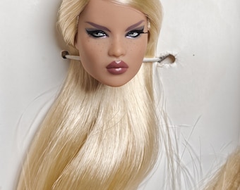 PaperArk - Han - OOAK Custom Art Doll Repaint Ayumi Poppy Parker doll head Fashion Royalty Integrity Toys (only a head)