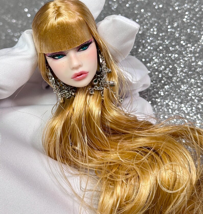 PERRUQUE MONIQUE DOLL WIG JESSICA ROUSSE CARROT 12.13 POUR POUPÉE BJD