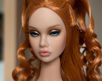 PaperArk - Tingtong - OOAK Custom Art Doll Repaint Poppy Parker doll head Fashion Royalty Integrity Toys NuFace