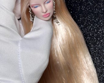 PaperArk - Rees - OOAK Custom Art Doll Repaint Eugenia Poppy Parker Fashion Royalty Integrity Toys head