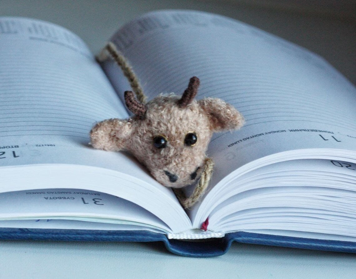 Crochet bookmark cow bookmark Etsy