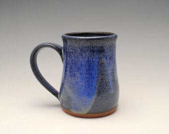 Blue Mug, 18 oz Mug, Rustic Mug, Pottery Mug, Coffee Mug, Tea Mug