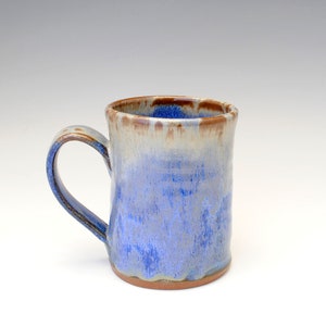 Blue Mug, 14 oz Mug, Rustic Mug, Pottery Mug, Coffee Mug, Tea Mug image 1