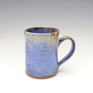 Blue Mug, 14 oz Mug, Rustic Mug, Pottery Mug, Coffee Mug, Tea Mug image 5