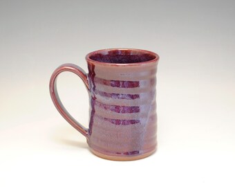 Hand Thrown Pottery Mug, Purple 14 oz Mug