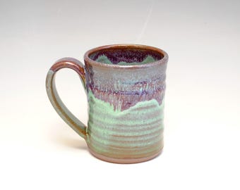 Green and Purple 8 oz Mug, Made in Colorado, Made in USA