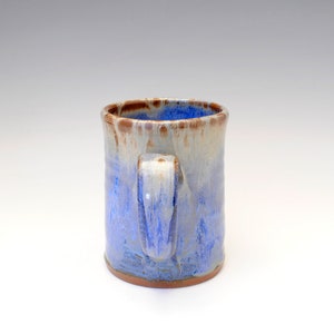 Blue Mug, 14 oz Mug, Rustic Mug, Pottery Mug, Coffee Mug, Tea Mug image 3