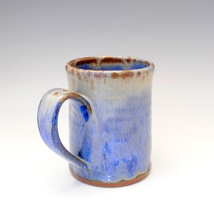 Blue Mug, 14 oz Mug, Rustic Mug, Pottery Mug, Coffee Mug, Tea Mug image 2