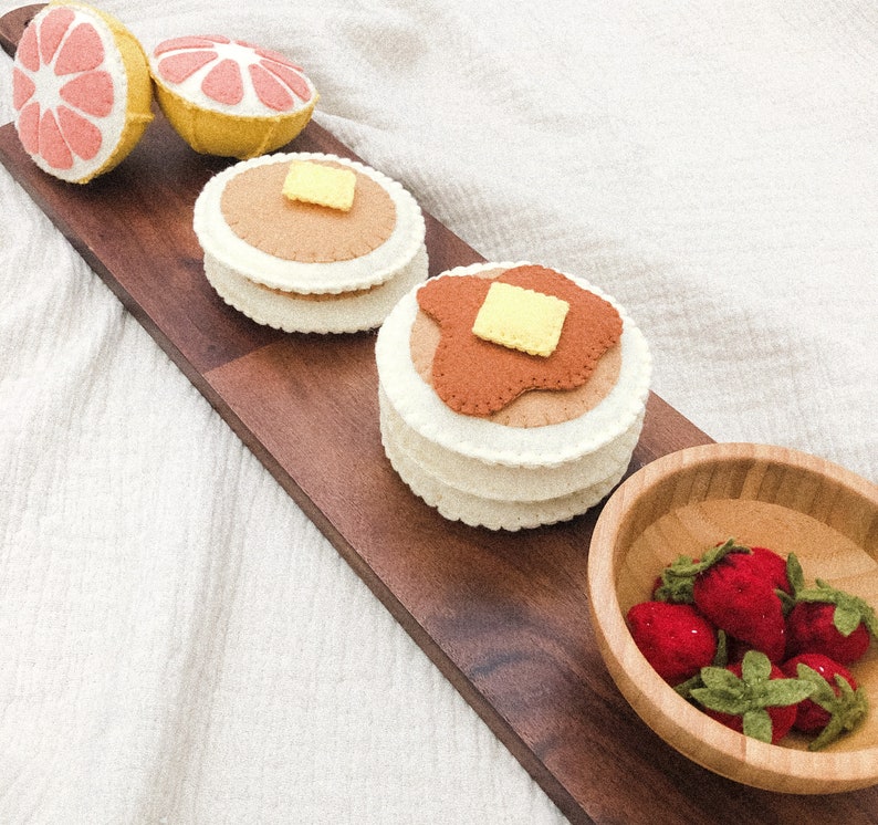 Felt Breakfast / Felt Pancakes / IKEA Play Food / IKEA Play Etsy