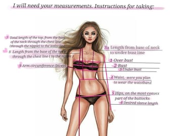 Instructions for taking measurements for your individual order