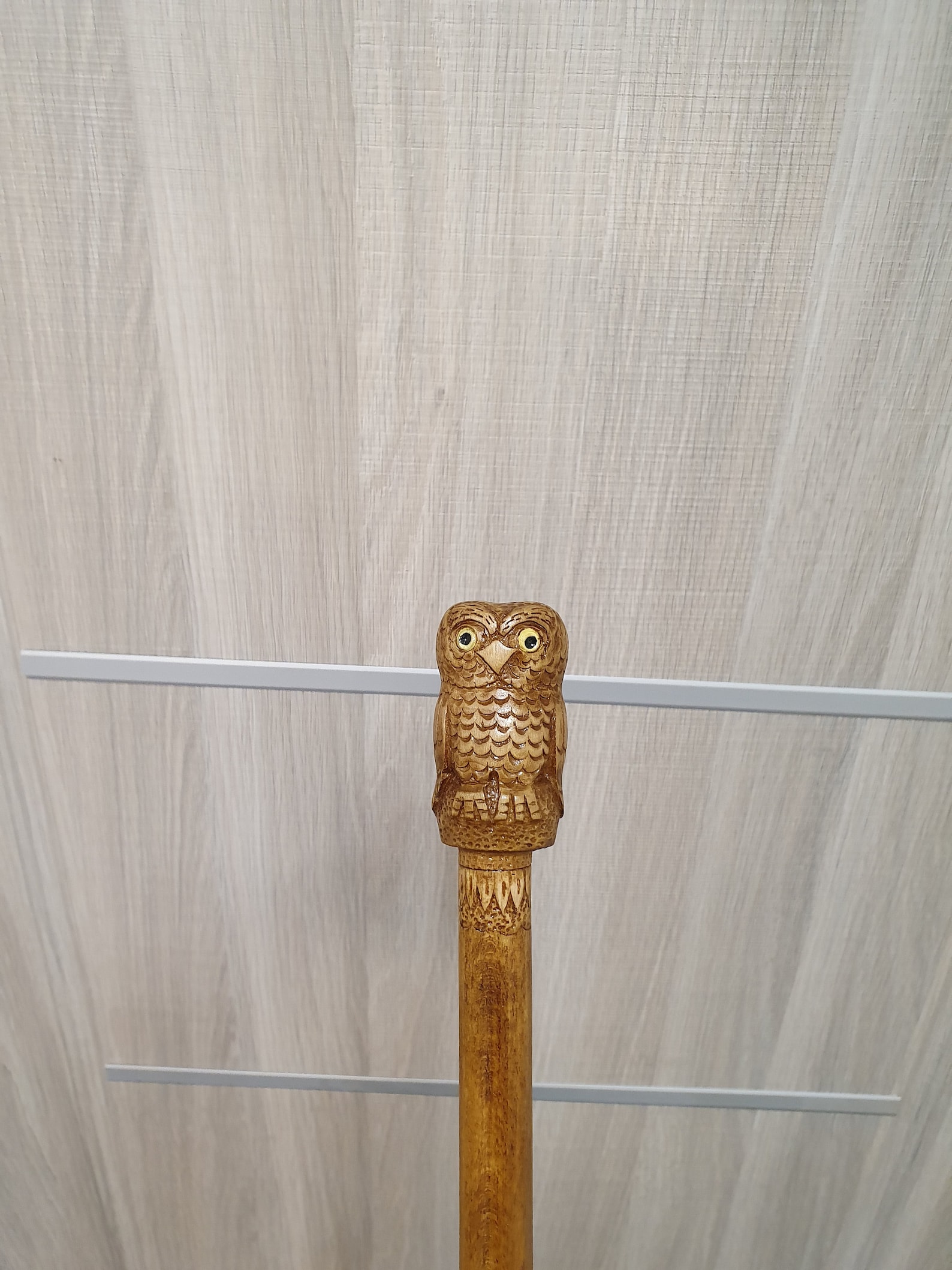 Owl walking stick Handmade wood carved owl walking cane owl Etsy