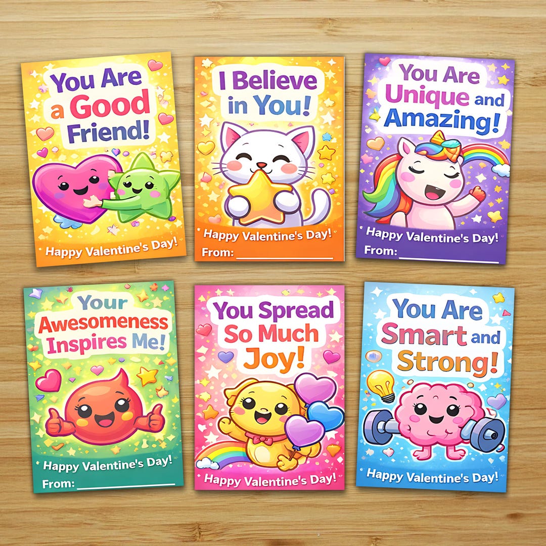 Sweet Complement Cute Compliment Valentine Cards – Sweet Friendship Praise Cards ...