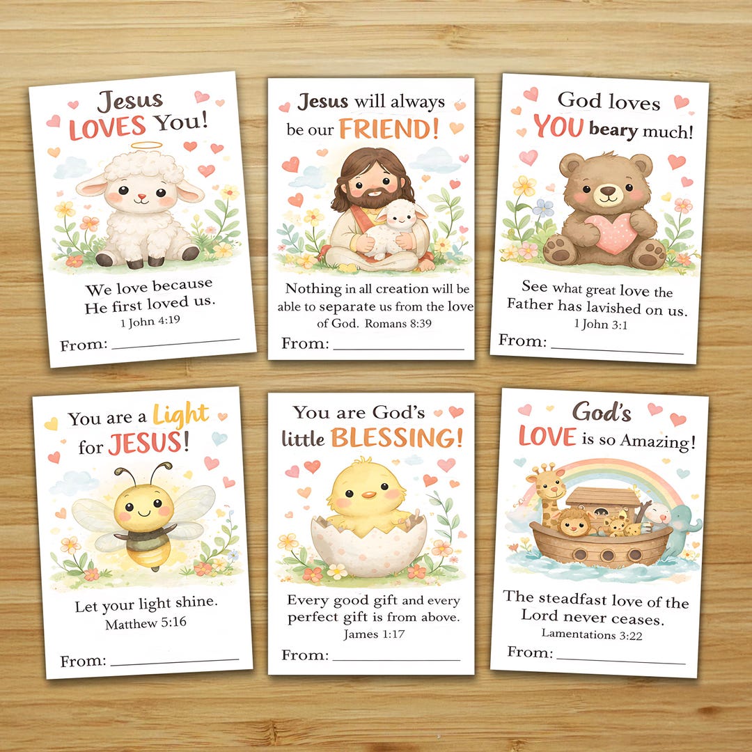 Printable Christian Valentines | Cute Jesus Valentine Cards | Rligious ...