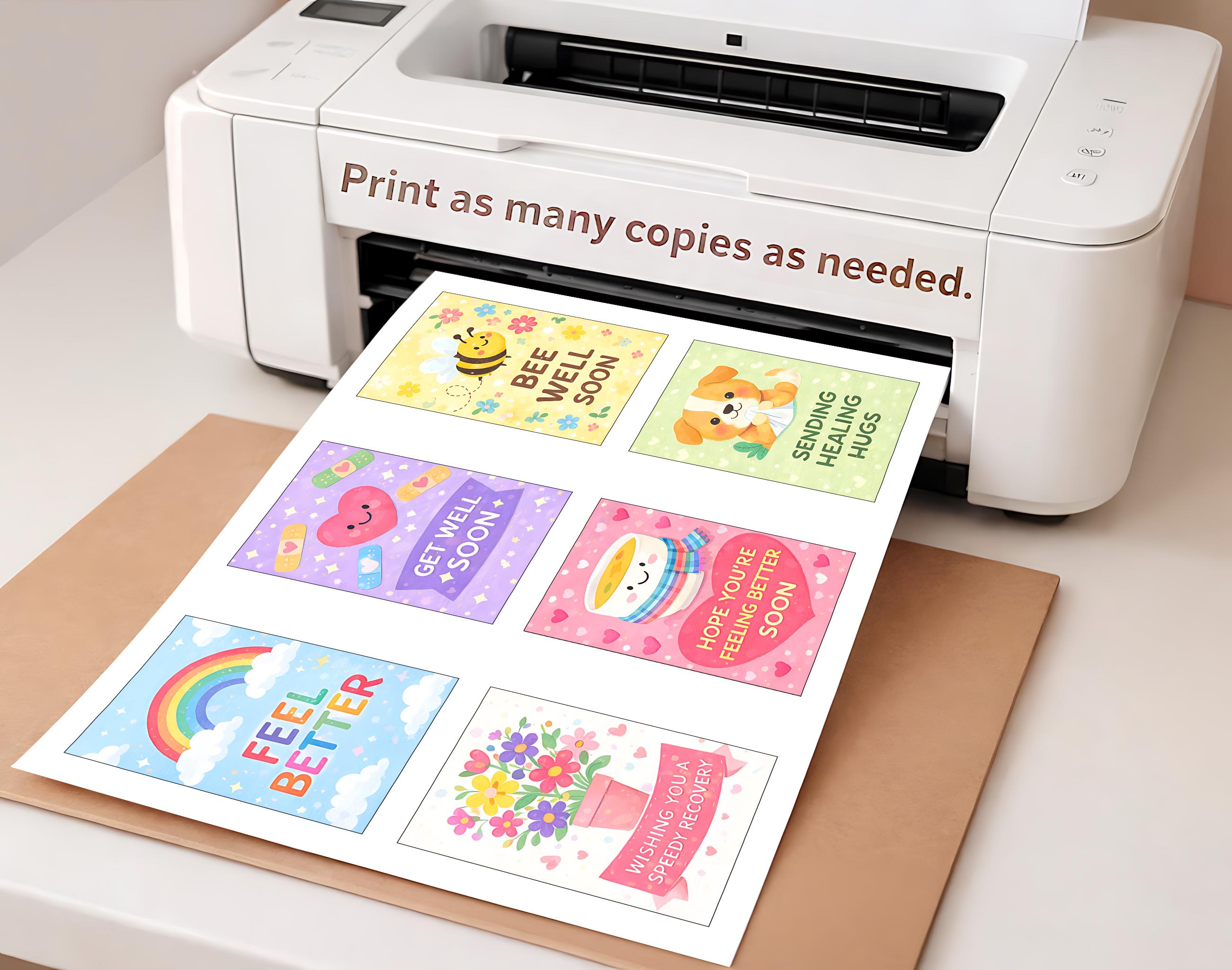Cute Get Well Cards, Adorable Healing Wishes Greeting Cards, Sweet ...
