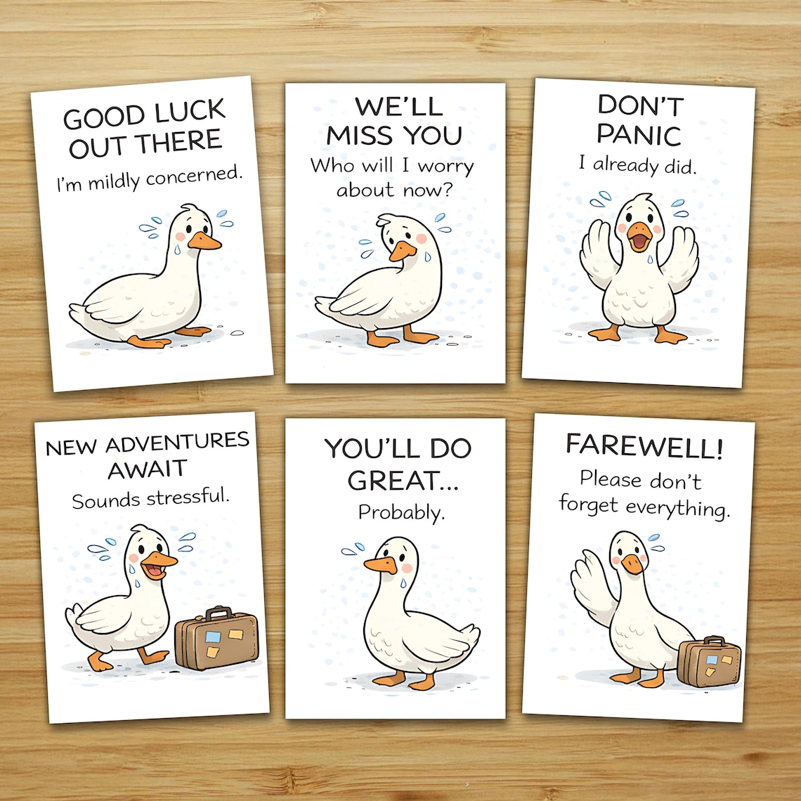 Fun Goodbye Note Funny Goodbye Cards, Cute Farewell Greeting Cards, Printable Leaving ...