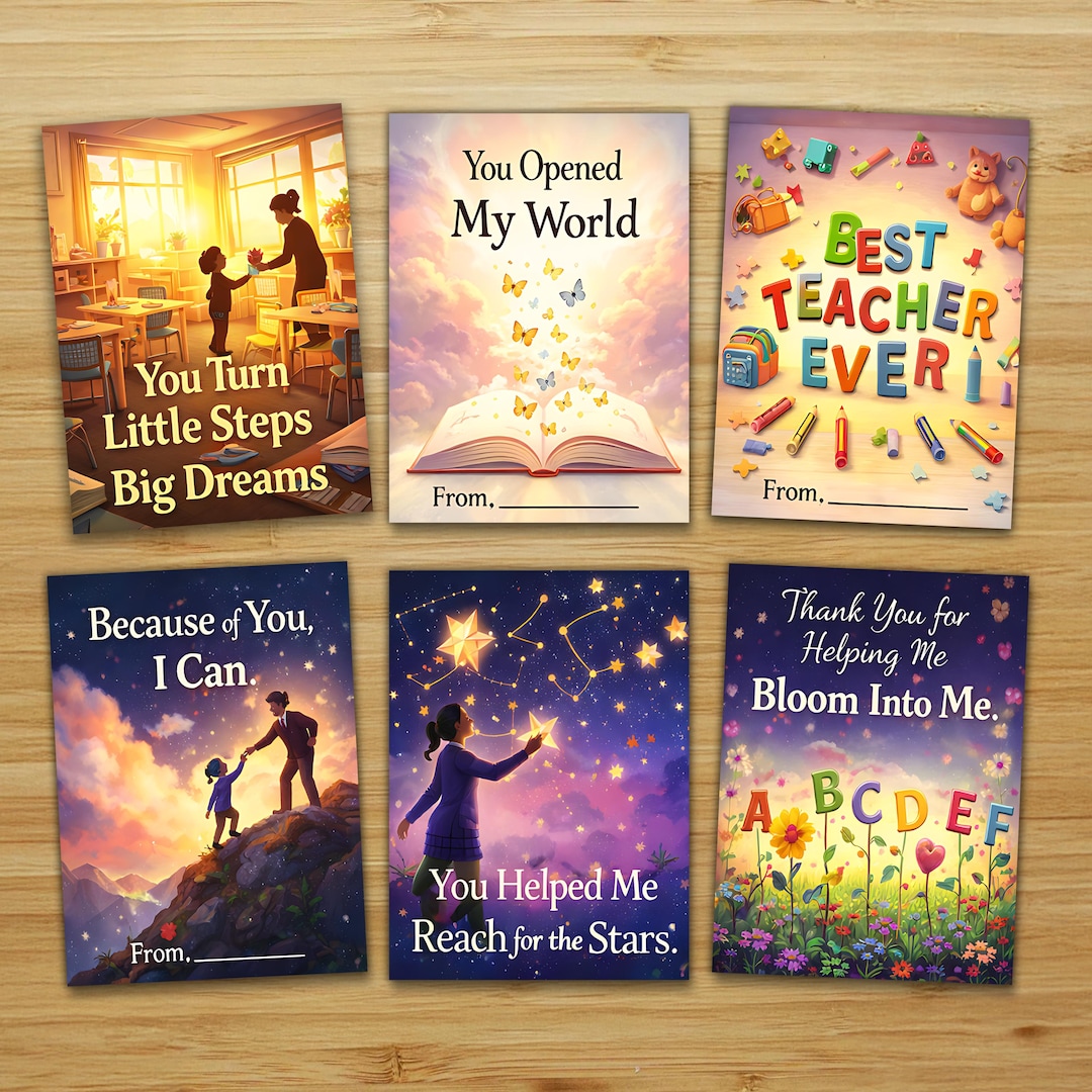 Emotional Teacher Appreciation Cards, Heartfelt Thank You Teacher Cards ...
