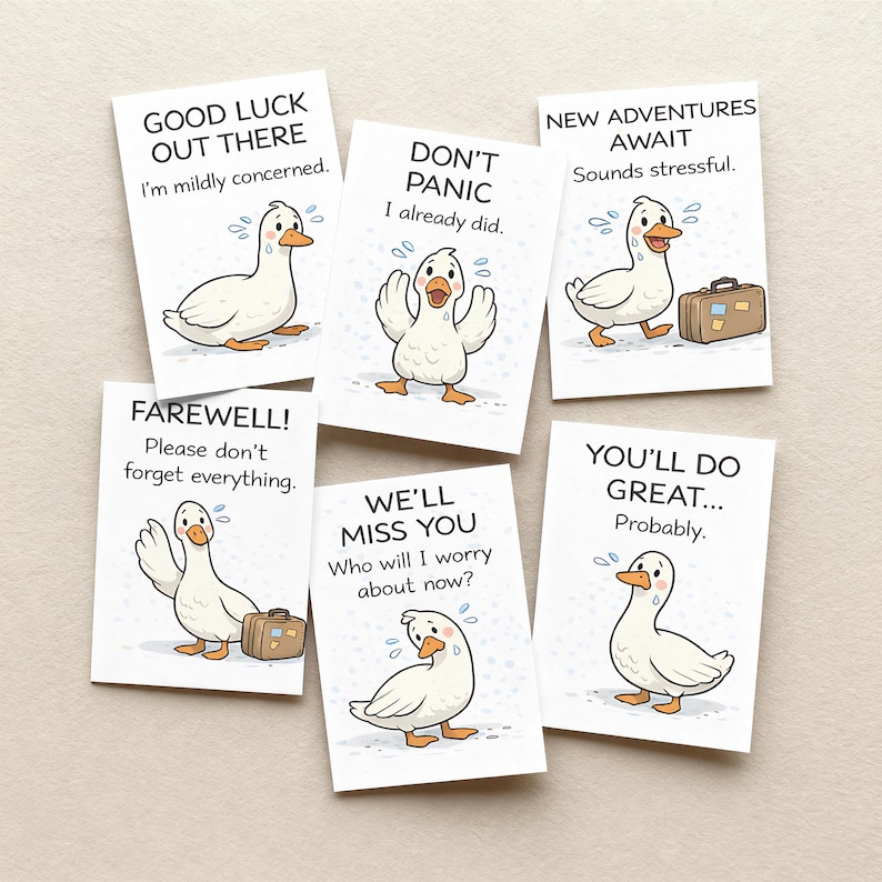 Funny Goodbye Cards, Cute Farewell Greeting Cards, Printable Leaving ...