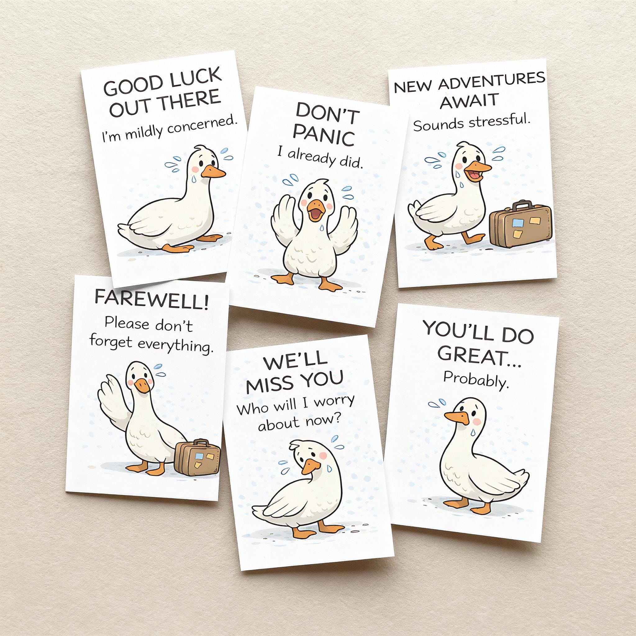 Funny Goodbye Cards, Cute Farewell Greeting Cards, Printable Leaving ...