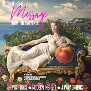 Original Home: "Message from the Universe". Higher Self In-Depth, NEVER TOOLS Same Day Psychic = 24 Hours. 4 Non A.i Generated Paragraphs