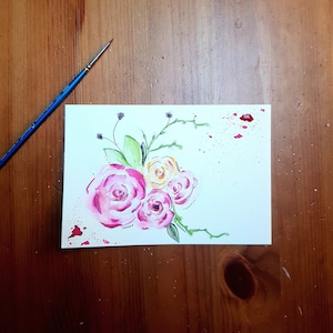 Postcard roses *original*